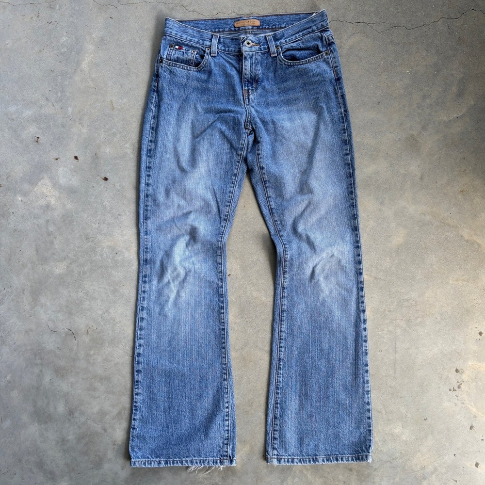 Tommy Jeans Womens Medium Wash Bootcut Denim Jeans Size 5 30x30 Western Rodeo